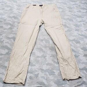 NYDJ Pants Mens 6P Beige Pockets Marilyn Straight Linen Blend